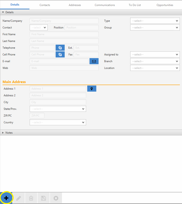 Creating a new Lead
