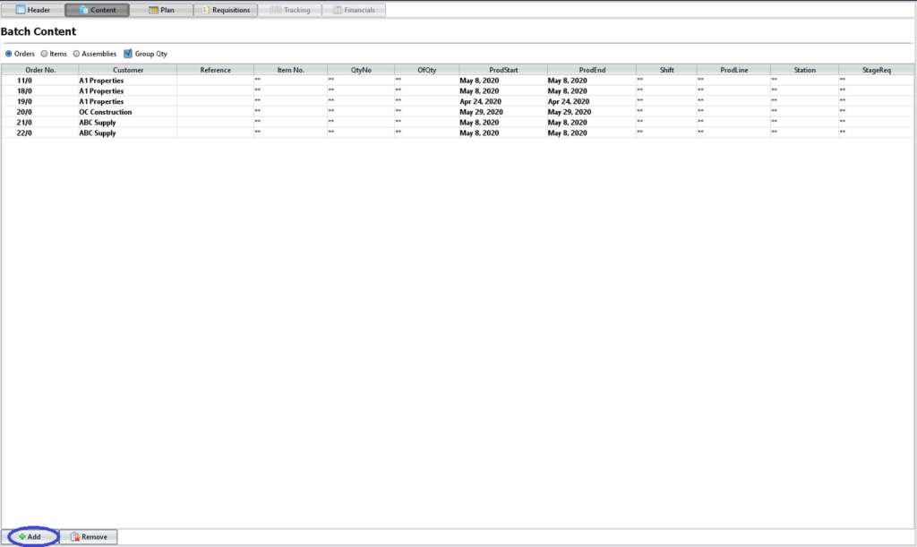 Manage Production Batches