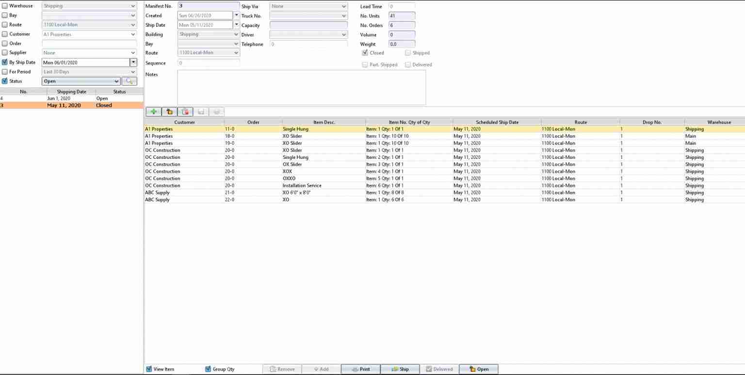 Manifest Management