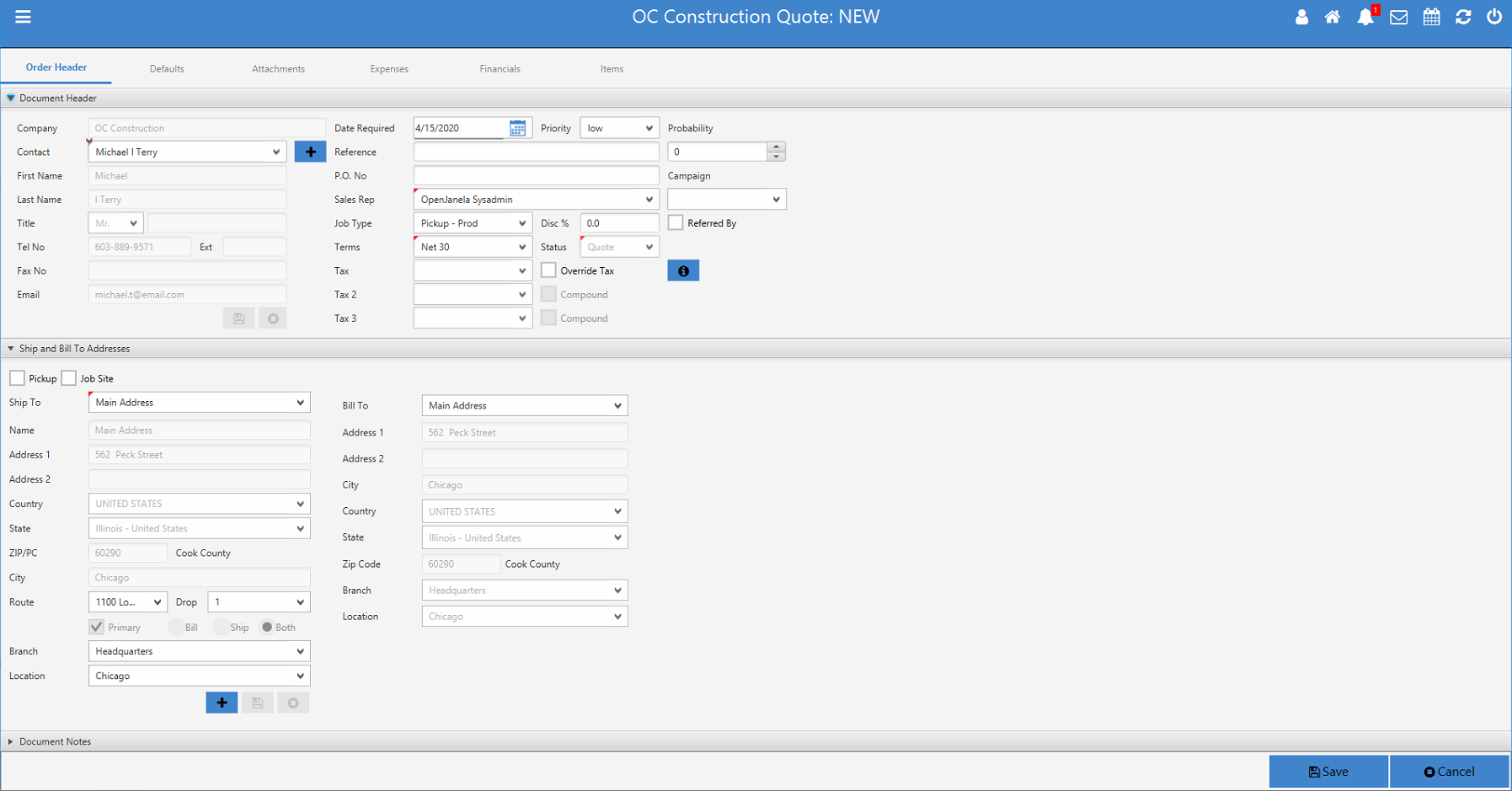 Create Quotes & Estimates – OpenJanela